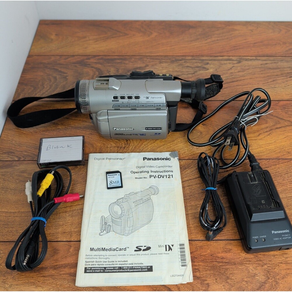 Panasonic PV-DV121D Mini DV Digital SD Card Palmcorder Camcorder Camera - READ